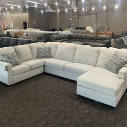 White Cream Sectional Couch