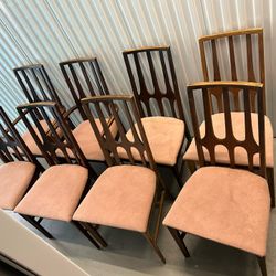 Set of 8 - Mid-Century Modern Dining Chairs Wood