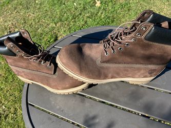 Timberland Brown Leather Lace-Up Boots