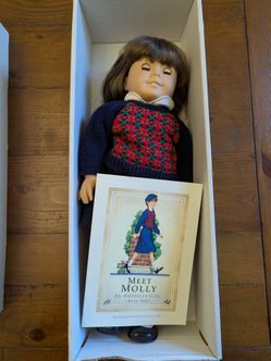 Vintage Pleasant Company American Girl Molly Doll COMPLETE in Box w/ Glasses & Book