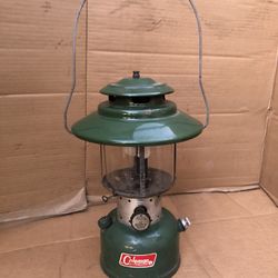 Nice Vintage Coleman Lantern Model 228F Big Hat Double Mantle Dated 1970.