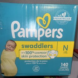 Pampers Swaddlers 140 Count (Newborn Size)