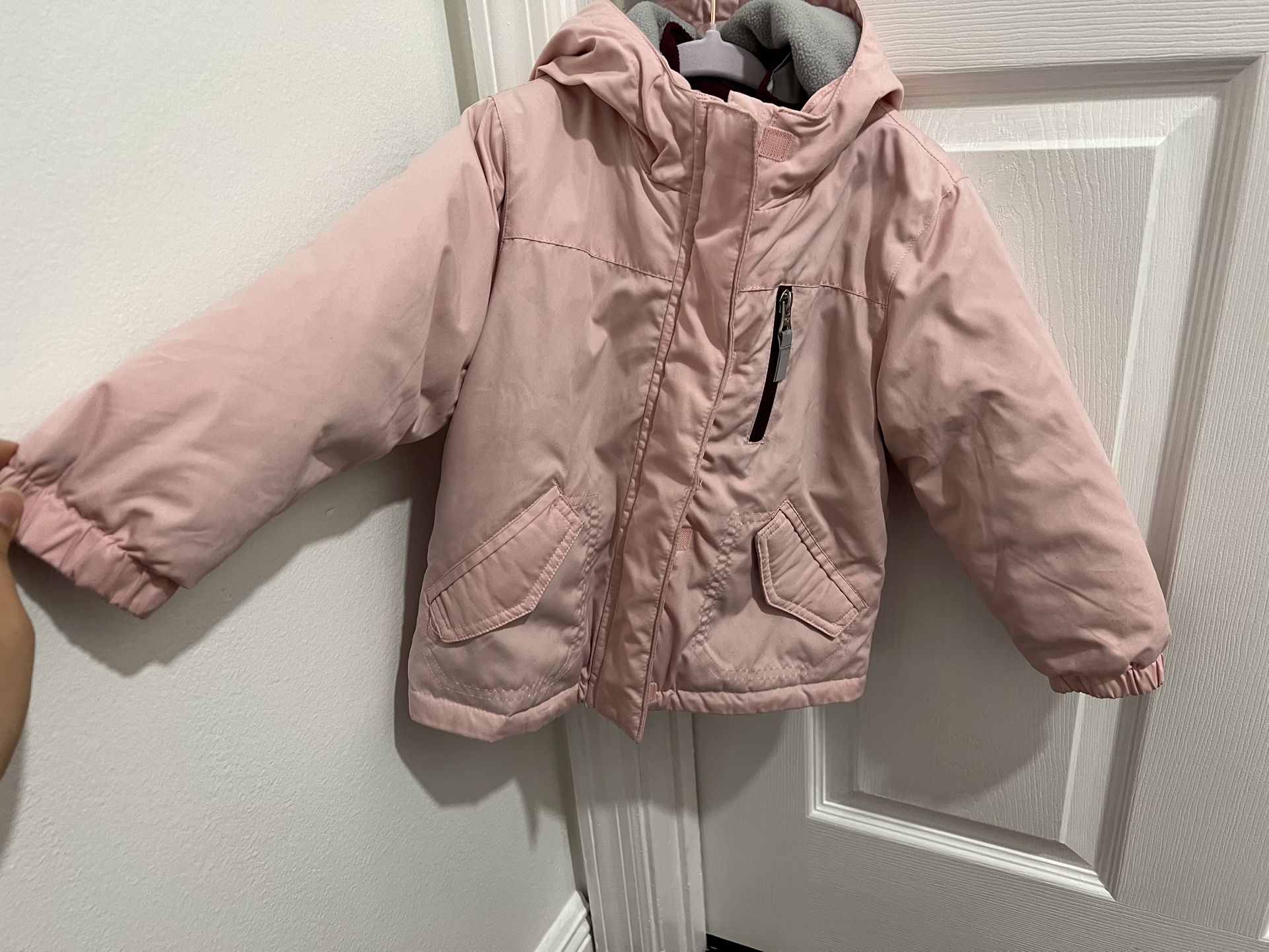 2T Jacket Toddler Girl, insulated with fleece insert