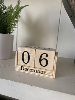 Wood Block Calendar