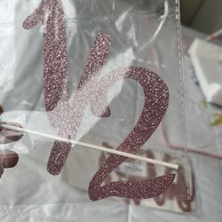 1/2 birthday rose gold 