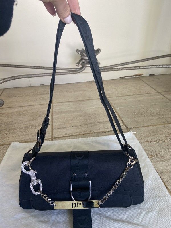 Dior Hardcore Vintage Black Jersey Handbag Bag