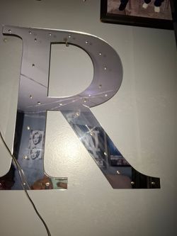 12in light up "R" mirror sign $20