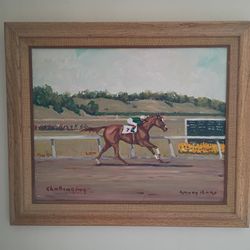 ORIGINAL Amory Hare Oil Equestrian Painting