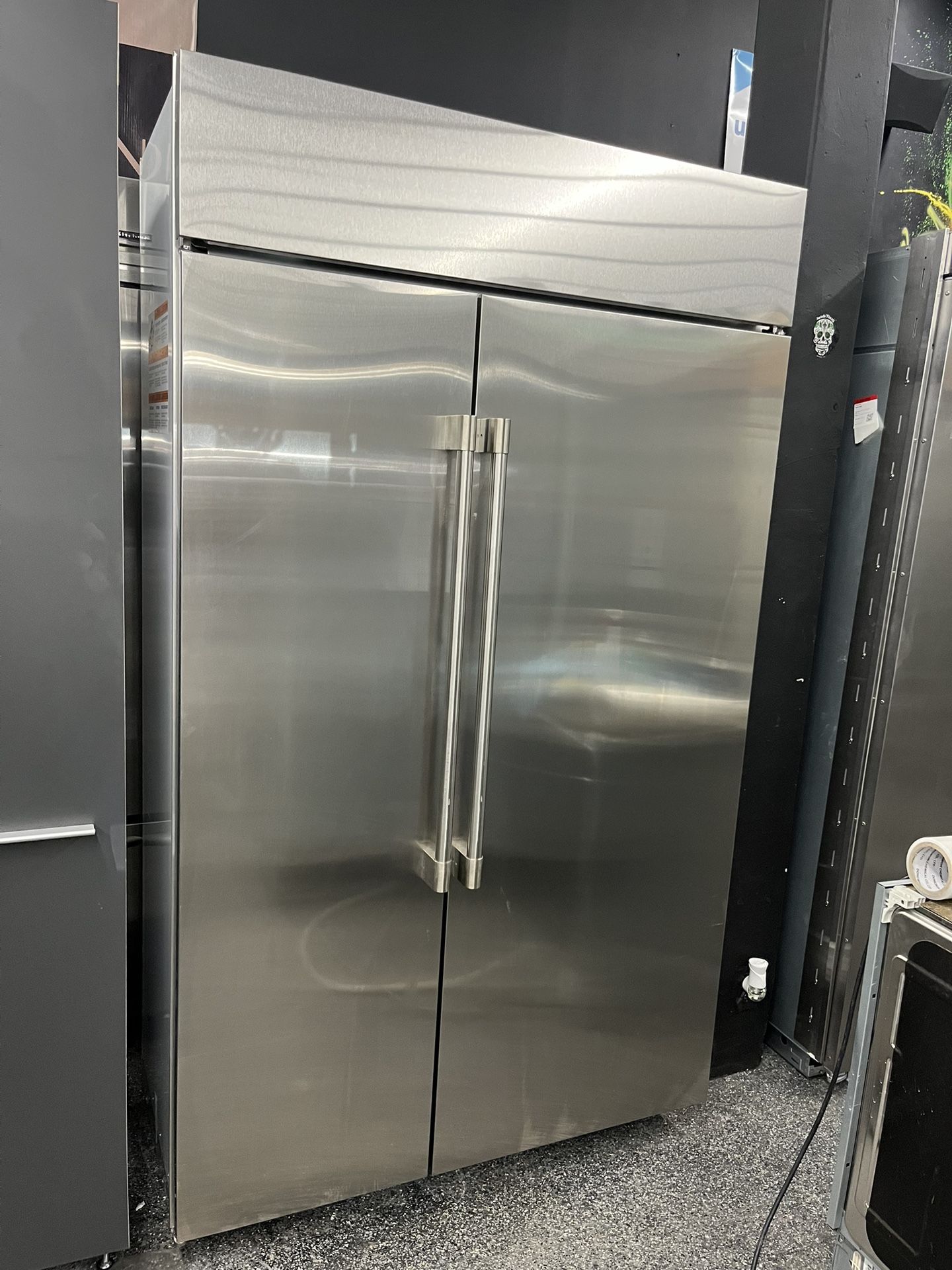 Monogram Built In 48” Stainless Steel Refrigerator Side By Side