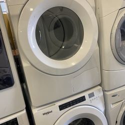 WHIRLPOOL VENTLESS XL NEARLY NEW WASHER & DRYER SET with FREE WARRANTY, ATTACHMENTS, etc.