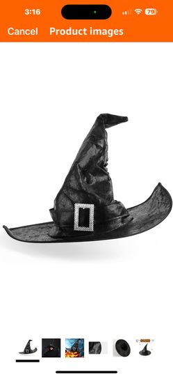 Srnede Witch Hat Halloween Women Adult Men Costume Party Accessory Witches Hats, Wizard, Cosplay