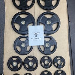 Brand New Rubber Grip Plate Set – 185 lbs – Easy to Handle 