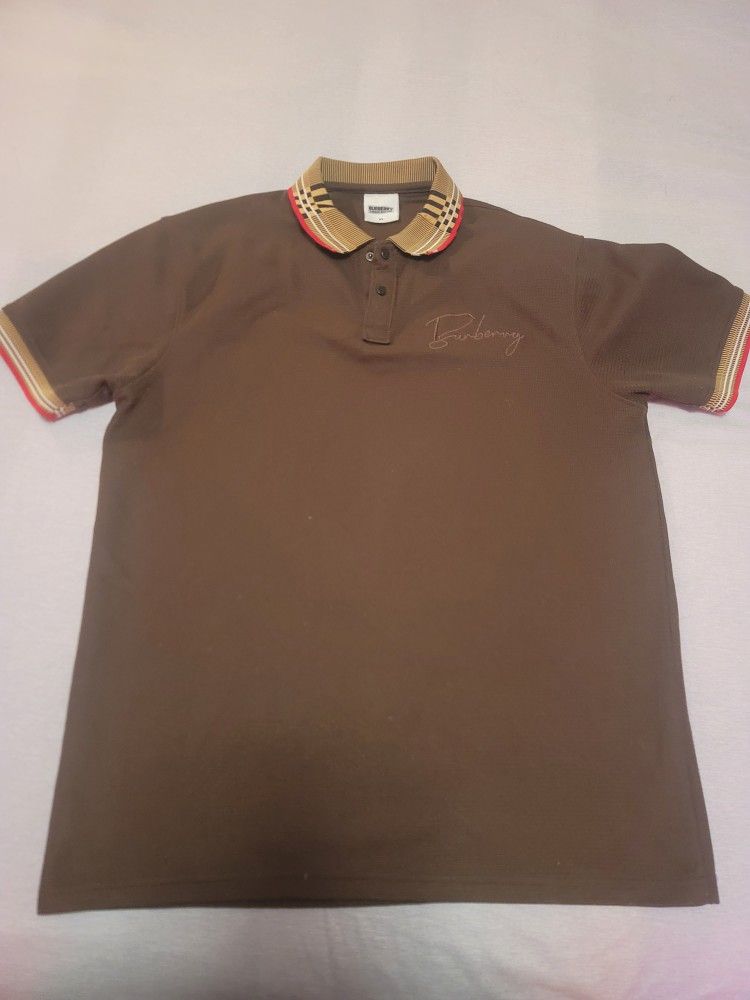 Authentic Mens Burberry Logo Collar Polo Shirt Xl. $350 Pickup In Oakdale