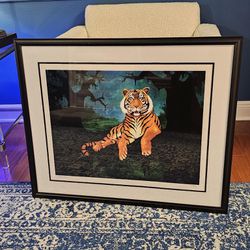 LSU Mike the Tiger Silkscreen by George Rodrigue (signed)
