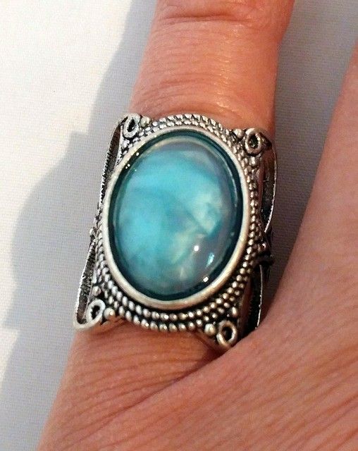 STERLING SILVER MOONSTONE RING SIZE 7