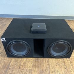 12” subwoofers sound system alpine amp heavy duty box sonido subs