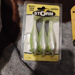 Light Green And White Rubber Fish Bait 