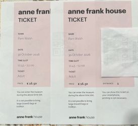 Anne Frank house tickets