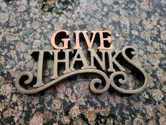 Give Thanks  Metal Decor   New