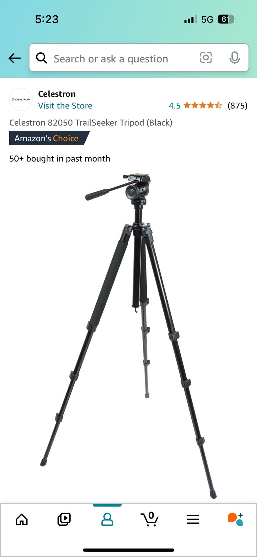 Celestron 82050 TrailSeeker Tripod (Black)
