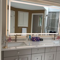 LED Jumbo Bathroom Mirror (60” W x 40” H)