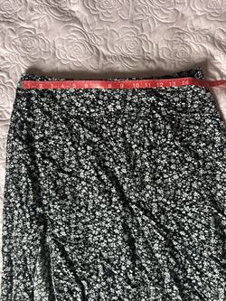 Black and White Floral Skirt