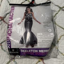 Skeleton Mermaid Dress For Halloween