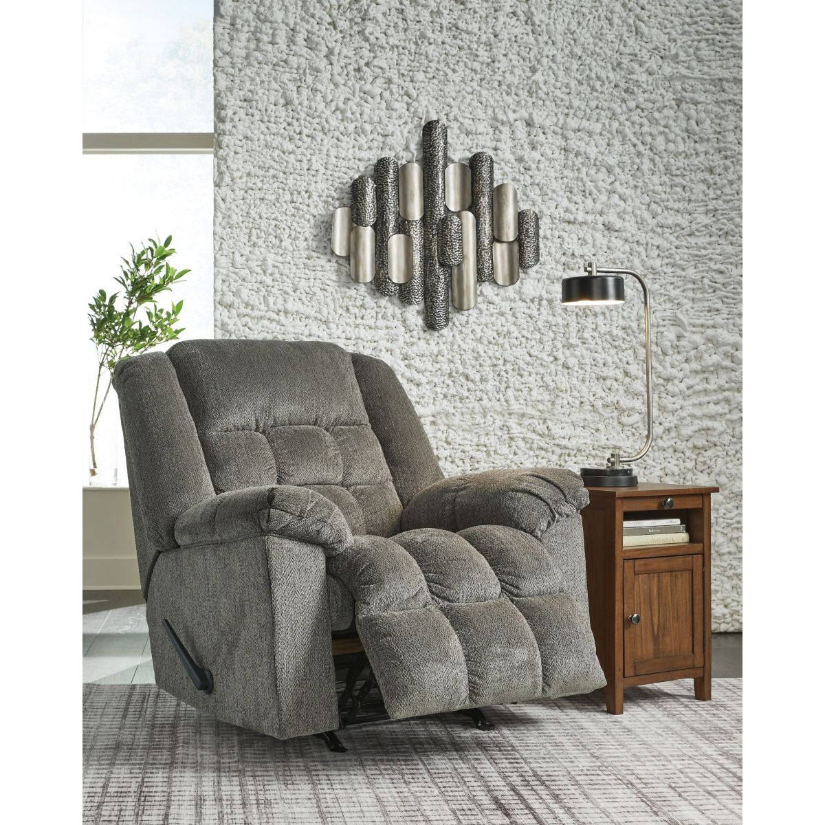 Rocker Recliner Gray / Sillon Reclinable Gris