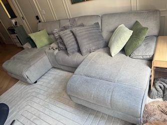 Power Reclining Gray Sectional Sofa - Like New - $900 OBO