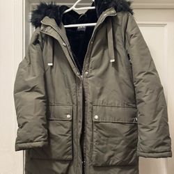 Zara Women’s Parka Coat Size Small