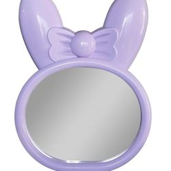 Simmer Stone Rabbit Ears Pattern Irregular Makeup Mirror Tabletop Vanity Mirror Cosmetic Desktop Mirror Hanging Wall Mirrors Desk Countertop Dressing 