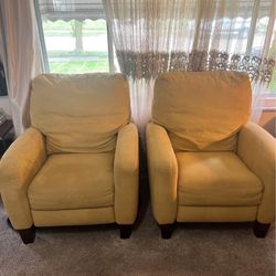 2 Yellow Recliners