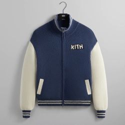 Disney | Kith for Mickey & Friends Wyona Full Zip Sweater - Heather Indigo SZ M