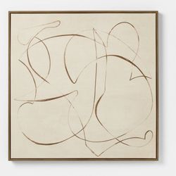 30 X 30  Line Framed Canvas Wall Art - Threshold 