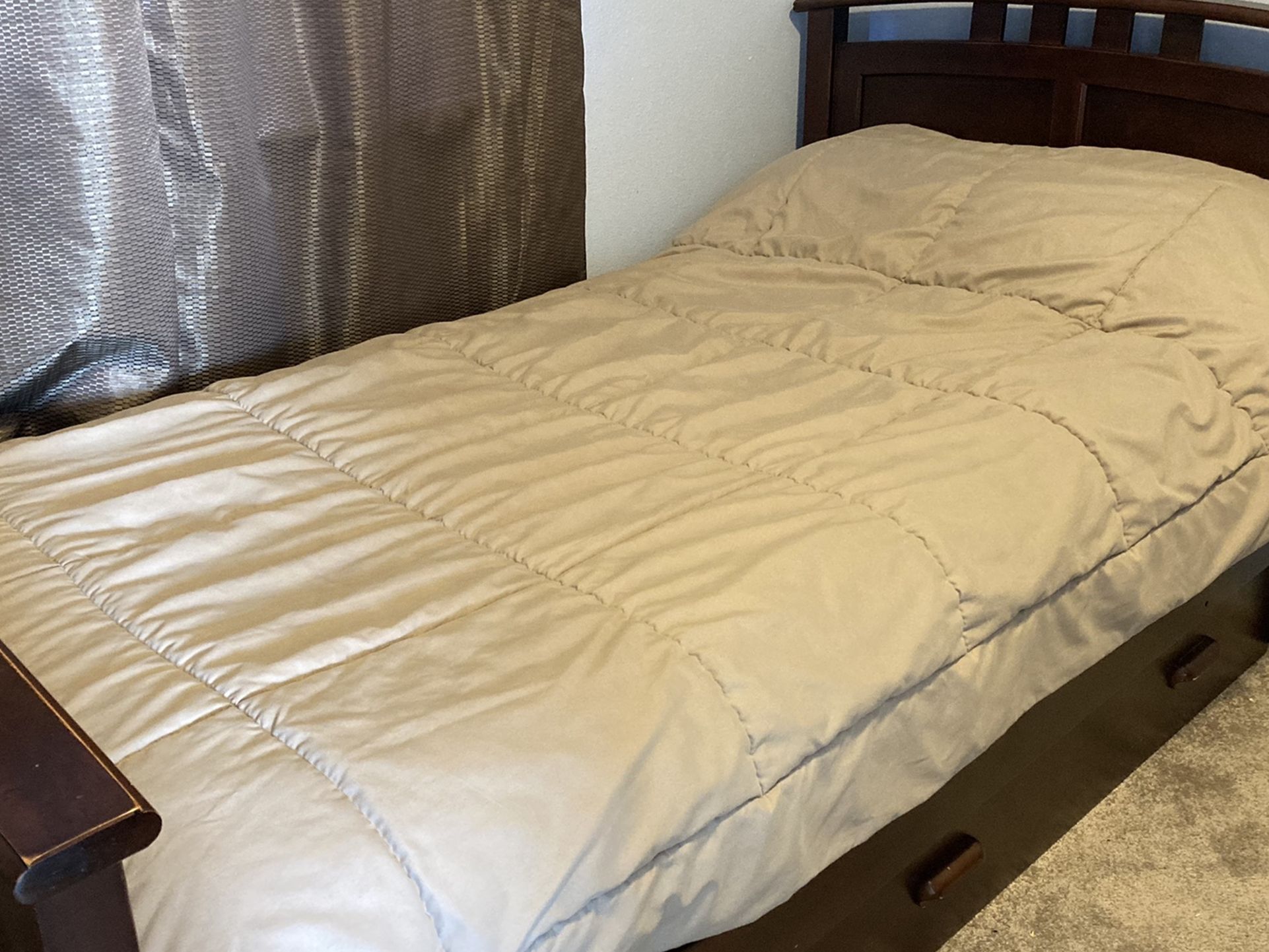 PPU-Free! Twin Bedframe with Underbed Storage Drawer