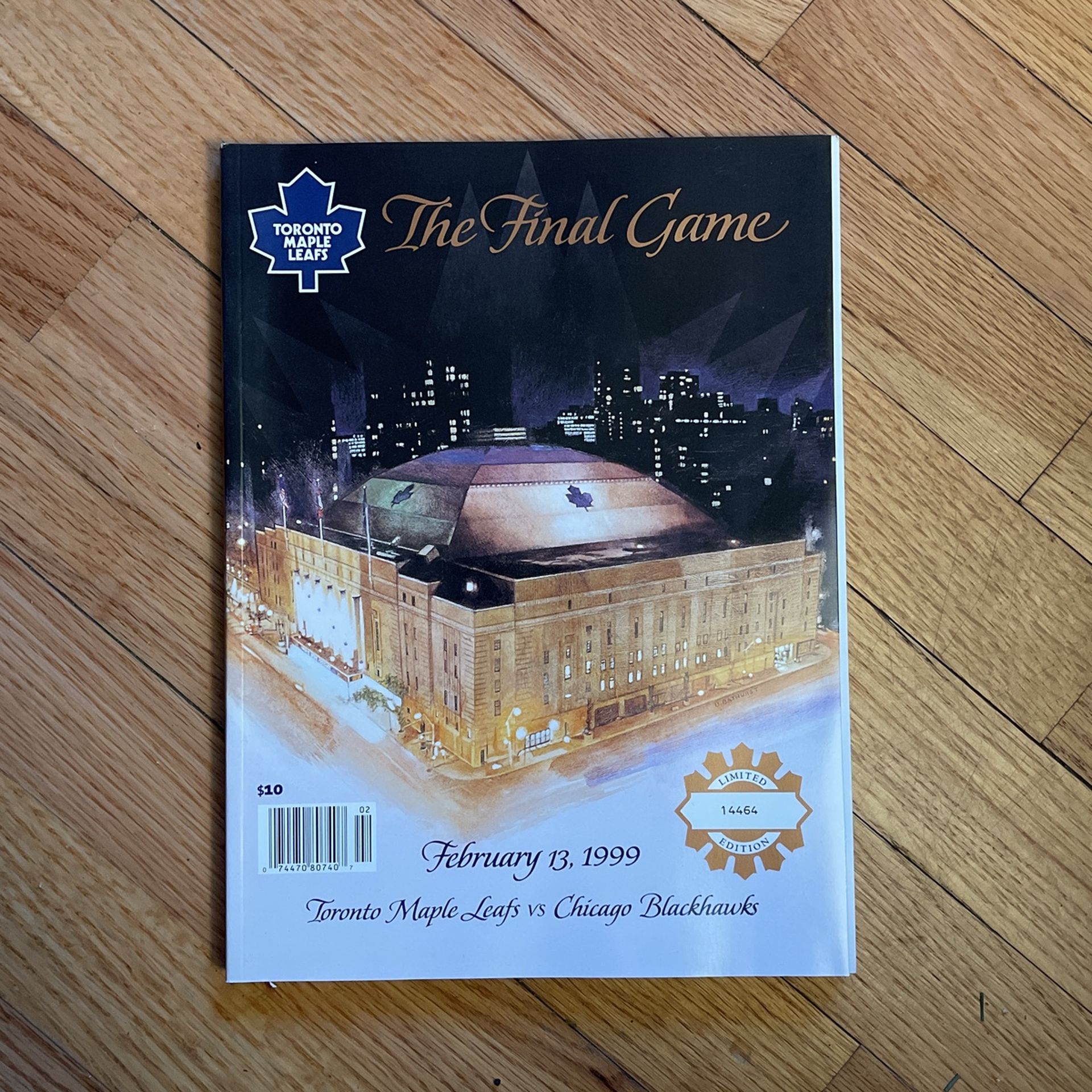  FINAL  GAME AT MAPLE LEAF GARDENS PROGRAM LIMITED EDITION #14464