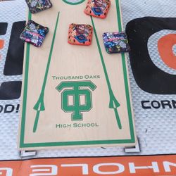 CORNHOLE BOARDS & BAGS SET THOUSAND OAKS HIGH SCHOOL CUSTOMIZED 