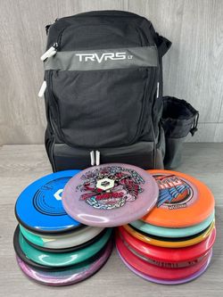 TRVRS LT Disc Golf Backpack With 15 Assorted Discs(A1D032690)