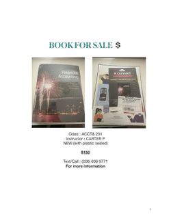Financial Accounting (College Book For Sale) 