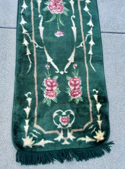 Washable Emerald Green Rug Runner