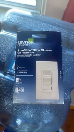 Leviton Decora+ SureSlide Slide Dimmer with Preset Switch