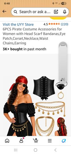 New woman pirate accessories
