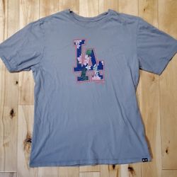 Hurley LA Dodgers Gray T-Shirt (M)