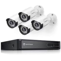1080P Security Camera System, 8CH 1080N DVR 4Pcs 1920TVL Outdoor Wired CCTV Camera with Night Vision, Motion Alert, Remote Access, No Hard Drive