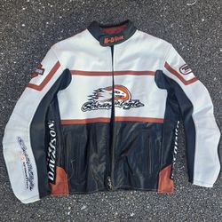  MENS XL LEATHER HARLEY DAVIDSON JACKET. SCREAMIN EAGLE..