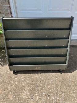 Kids Double sided Book  Shelf Organizer on Wheels