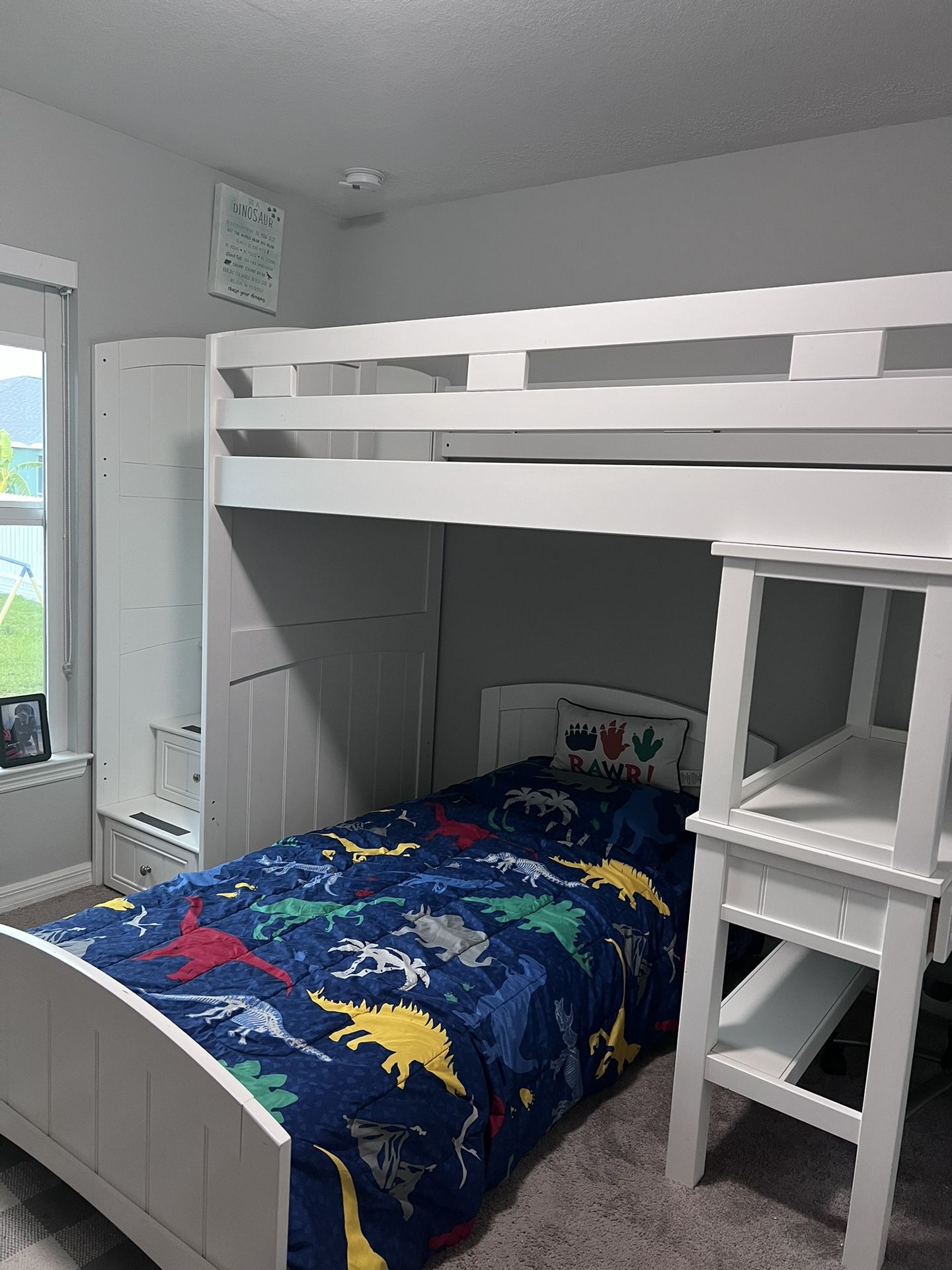 Bunk Bed Set ,Litera De Niño Con Escritorio Y Storage 