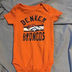 Denver Broncos NFL Football Baby 3-6 Months Bodysuit One Piece Orange