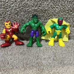Marvel Imaginext Hulk & Vision & Ironman lot of 3 Avengers Heroes