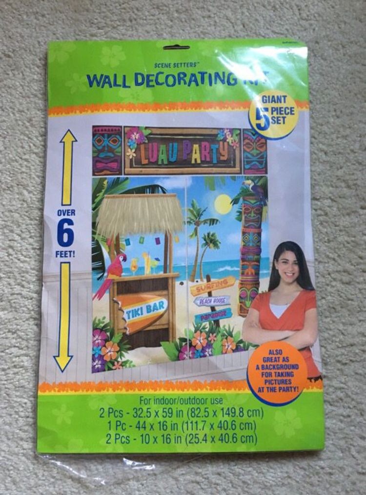 Hawaii luau party wall decoration